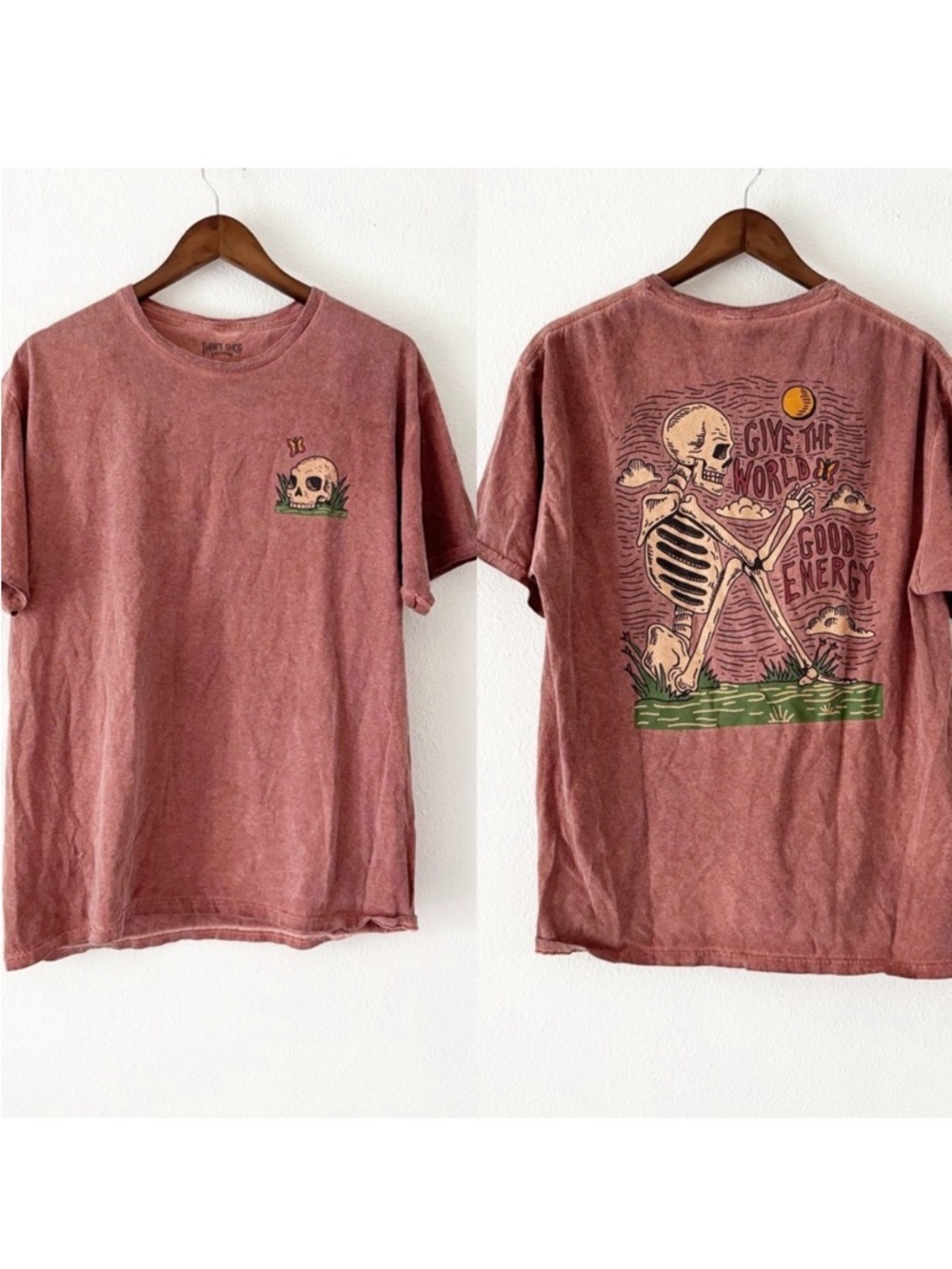 Thrift Shop Exchange Good Energy Graphic Tee Large Boho Streetwear Indie Unisex